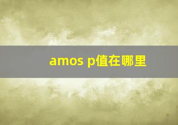 amos p值在哪里